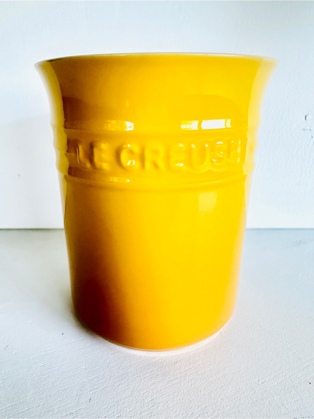 Le Creuset Bright Yellow Stoneware Utensil Crock
